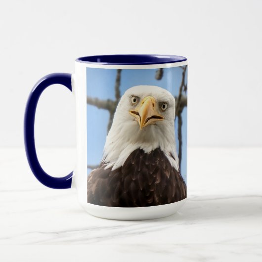 American Bald Eagle Face Wildlife Funny Blue Mok (Links)