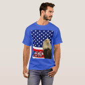 American Bald Eagle, Flag, USA Font T-Shirt - ZKOA (Voorkant volledig)
