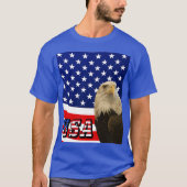 American Bald Eagle, Flag, USA Font T-Shirt - ZKOA (Voorkant)