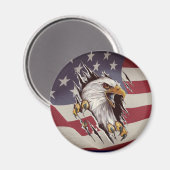 American Bald Eagle Freedom Magnet (Voorkant / Achterkant)