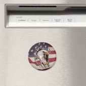American Bald Eagle Freedom Magnet (Insitu (Vaatwasser))