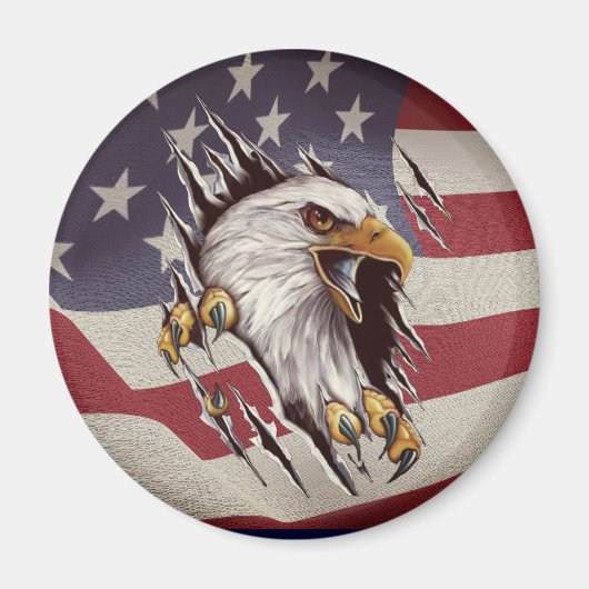 American Bald Eagle Freedom Magnet (Voorkant)