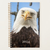 American Bald Eagle Gezicht Grappige Fine Art Planner (Voorkant)