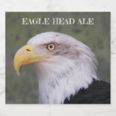 American Bald Eagle Head Bier Etiket (Enkel label)