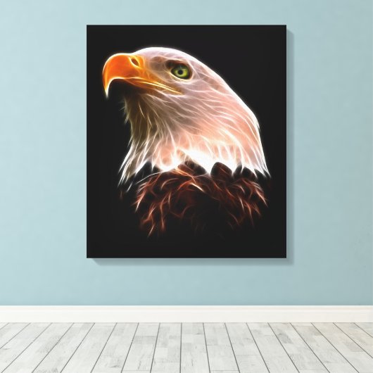 American Bald Eagle Head Canvas Afdruk (Insitu (Houten vloer))
