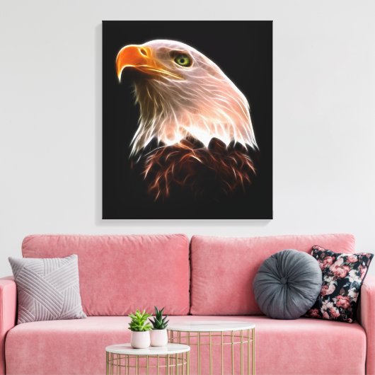 American Bald Eagle Head Canvas Afdruk (Insitu (Woonkamer))