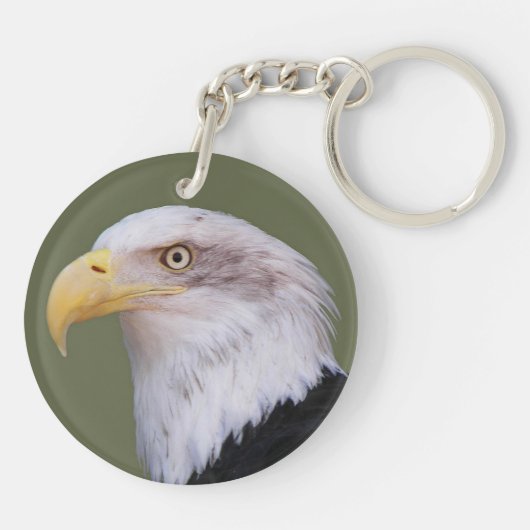 American Bald Eagle Head Sleutelhanger (Achterkant)