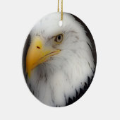 "American Bald Eagle in Portrait" Keramisch Ornament (Rechts)