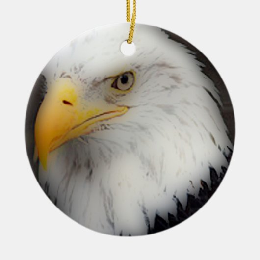 "American Bald Eagle in Portrait" Keramisch Ornament (Voorkant)