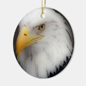 "American Bald Eagle in Portrait" Keramisch Ornament (Links)