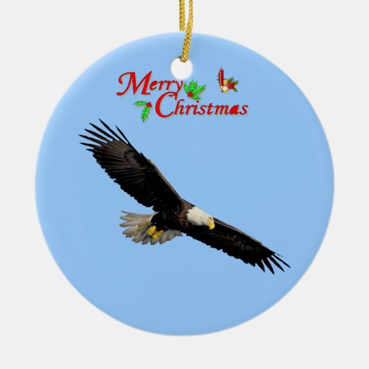 American Bald Eagle kerstversiering Keramisch Ornament (Voorkant)