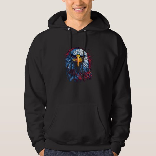 American Bald Eagle Men Women Kids Hoodie (Voorkant)