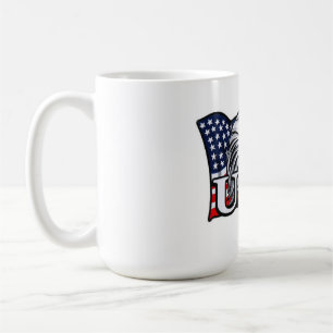 American Bald Eagle met Amerikaanse vlag - Patriot Koffiemok