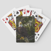American Bald Eagle Monogram Patriotisch Wildlife Pokerkaarten (Achterkant)