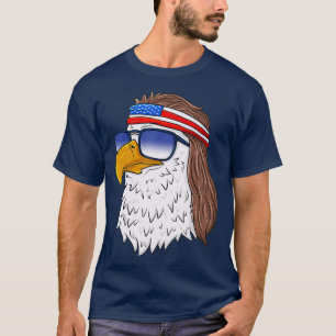 American Bald Eagle Mullet 4 juli Funny USA T-shirt