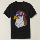 American Bald Eagle Mullet 4th Of July Funny USA a T-shirt (Design voorkant)