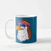 American Bald Eagle Mullet 4th Of July Funny Usa  Koffiemok (Links)