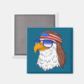 American Bald Eagle Mullet 4th Of July Funny Usa  Magneet (Voorkant / Achterkant)
