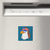 American Bald Eagle Mullet 4th Of July Funny Usa  Magneet (Insitu (Vaatwasser))