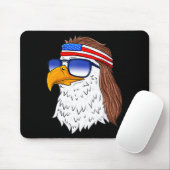 American Bald Eagle Mullet 4th Of July Funny Usa  Muismat (Met muis)