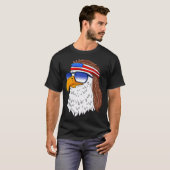 American Bald Eagle Mullet 4th Of July Funny Usa  T-shirt (Voorkant volledig)