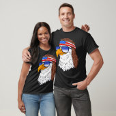 American Bald Eagle Mullet 4th Of July Funny Usa  T-shirt (Unisex)