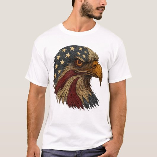 American Bald Eagle Patriotic T-shirt (Voorkant)