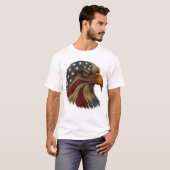American Bald Eagle Patriotic T-shirt (Voorkant volledig)