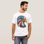 American Bald Eagle Patriotic T-shirt (Voorkant volledig)