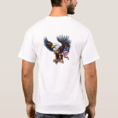American Bald Eagle Patriotic USA Flag 4 of July T-shirt (Achterkant)