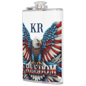 American Bald Eagle Patriottische Vlag Vrijheid VS Heupfles (Links)