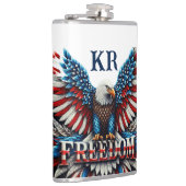 American Bald Eagle Patriottische Vlag Vrijheid VS Heupfles (Rechts)