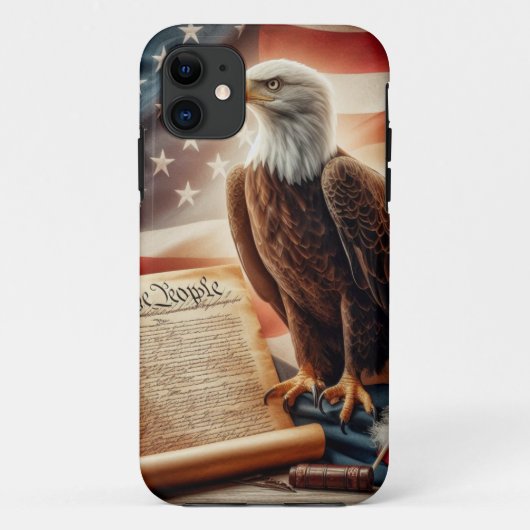 American Bald Eagle Patriottisme Case-Mate iPhone Case (Achterkant)
