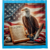 American Bald Eagle Patriottisme Douchegordijn (Voorkant)