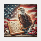 American Bald Eagle Patriottisme Magneet (Voorkant)