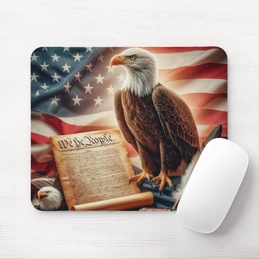 American Bald Eagle Patriottisme Muismat (Met muis)