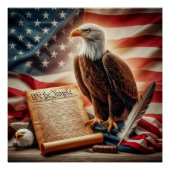 American Bald Eagle Patriottisme Perfect Poster (Voorkant)