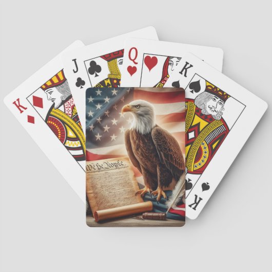 American Bald Eagle Patriottisme Pokerkaarten (Achterkant)