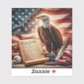 American Bald Eagle Patriottisme Sticker (Vel)