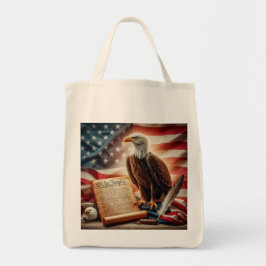 American Bald Eagle Patriottisme Tote Bag