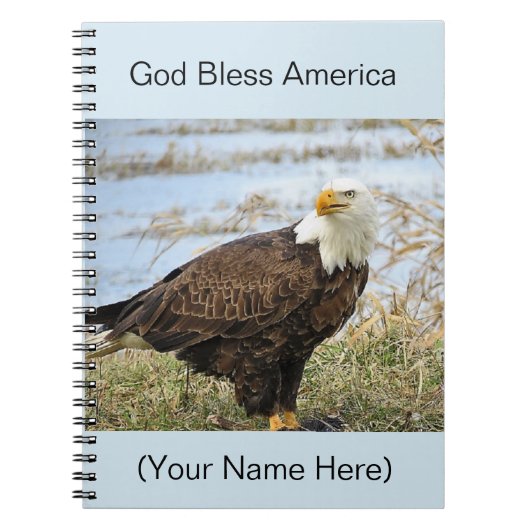 American Bald Eagle Photo on an 8x10 Journal Notitieboek (Voorkant)