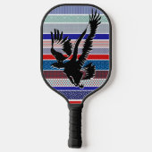American Bald Eagle Silhouette, Red, White en Blue Pickleball Paddle (Achterkant)