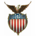 American Bald Eagle, sterren & stripe atop of shie Staand Fotobeeldje<br><div class="desc">Deze prachtige fotosculptuur is perfect voor dit verkiezingsjaar. Het is eigenlijk geweldig, op elk moment. Fotosculpturen (met standaard) Of ze nu op een bureau in de kantoor of in de woonkamer staan, brengen je herinneringen tot leven. Gemaakt van acryl met zwarte standaard. De uiteindelijke sculptuurgrootte is afhankelijk van de uitkapgrootte...</div>