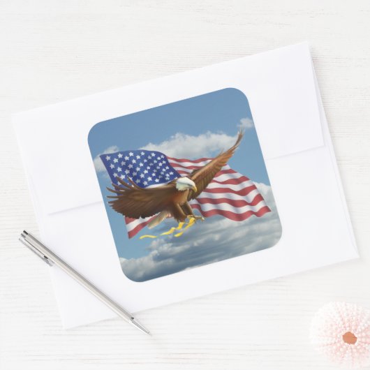 American Bald Eagle Sticker (Envelop)