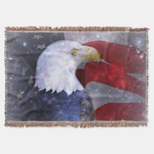 American Bald Eagle Throw Blanket Deken (Voorkant)