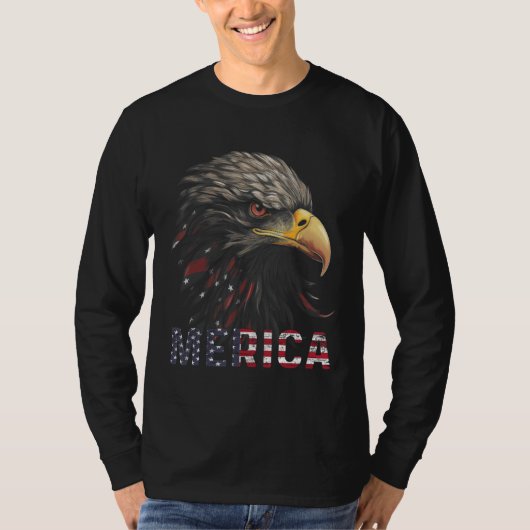 American Bald Eagle USA Flag 4th of July Eagle USA T-shirt (Voorkant)