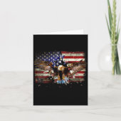 American Bald Eagle Usa Flag Patriotic Eagle 4th O Kaart (Voorkant)
