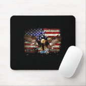 American Bald Eagle Usa Flag Patriotic Eagle 4th O Muismat (Met muis)