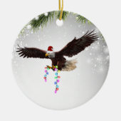 American Bald Eagle USA Santa Hat Wildlife Animal Keramisch Ornament (Voorkant)