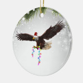 American Bald Eagle USA Santa Hat Wildlife Animal Keramisch Ornament (Links)